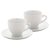 Set 2 cani Cappuccino cu farfurioara, 150 ml, 155×158×109 mm, Everestus, 20FEB4979, Ceramica, Alb