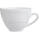 Set 2 cani Cappuccino cu farfurioara, 150 ml, 155×158×109 mm, Everestus, 20FEB4979, Ceramica, Alb