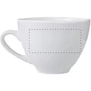 Set 2 cani Cappuccino cu farfurioara, 150 ml, 155×158×109 mm, Everestus, 20FEB4979, Ceramica, Alb