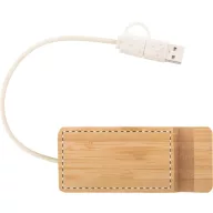 Hub usb 2401E17564, Everestus, 105x45x16 mm, Bambus, Natur