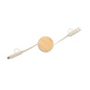 Cablu de incarcare usb, 2401E17401, Everestus, 1000x45x19 mm, Paie, Bambus, Natur