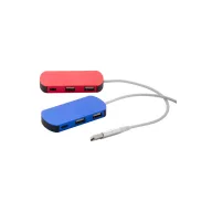 Hub usb 2401E17746, Everestus, 80x10x36 mm, Aluminiu, Rosu