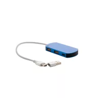   Hub usb 2401E17745, Everestus, 80x10x36 mm, Aluminiu, Albastru