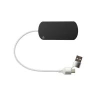 Hub usb 2401E17744, Everestus, 80x10x36 mm, Aluminiu, Negru