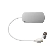   Hub usb 2401E17747, Everestus, 80x10x36 mm, Aluminiu, Argintiu