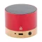 Boxa portabila Wireless, 2401E17728, Everestus, ø68x55 mm, Aluminiu, Bambus, Rosu