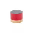 Boxa portabila Wireless, 2401E17728, Everestus, ø68x55 mm, Aluminiu, Bambus, Rosu