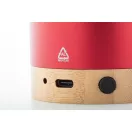Boxa portabila Wireless, 2401E17728, Everestus, ø68x55 mm, Aluminiu, Bambus, Rosu