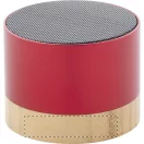 Boxa portabila Wireless, 2401E17728, Everestus, ø68x55 mm, Aluminiu, Bambus, Rosu