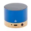 Boxa portabila Wireless, 2401E17727, Everestus, ø68x55 mm, Aluminiu, Bambus, Albastru