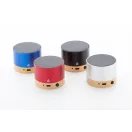 Boxa portabila Wireless, 2401E17727, Everestus, ø68x55 mm, Aluminiu, Bambus, Albastru