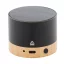Boxa portabila Wireless, 2401E17726, Everestus, ø68x55 mm, Aluminiu, Bambus, Negru