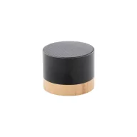   Boxa portabila Wireless, 2401E17726, Everestus, ø68x55 mm, Aluminiu, Bambus, Negru