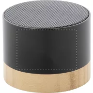   Boxa portabila Wireless, 2401E17726, Everestus, ø68x55 mm, Aluminiu, Bambus, Negru