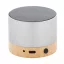 Boxa portabila Wireless, 2401E17729, Everestus, ø68x55 mm, Aluminiu, Bambus, Argintiu