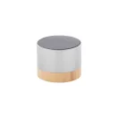 Boxa portabila Wireless, 2401E17729, Everestus, ø68x55 mm, Aluminiu, Bambus, Argintiu