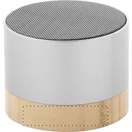   Boxa portabila Wireless, 2401E17729, Everestus, ø68x55 mm, Aluminiu, Bambus, Argintiu