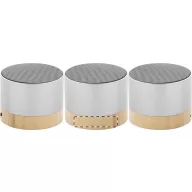   Boxa portabila Wireless, 2401E17729, Everestus, ø68x55 mm, Aluminiu, Bambus, Argintiu