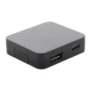 Hub usb, 2410E22356, Everestus, 52 x 46 x 13 mm, ABS, Negru