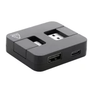 Hub usb, 2410E22356, Everestus, 52 x 46 x 13 mm, ABS, Negru