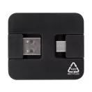 Hub usb, 2410E22356, Everestus, 52 x 46 x 13 mm, ABS, Negru