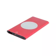   Powerbank 4000 mAh, USB-C, USB-A, 2402E19048, Everestus, 70x120x10 mm, Aluminiu, Rosu