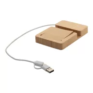   Hub usb 2402E19088, Everestus, 85x127x18 mm, Bambus, Hartie, Natur