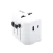 Adaptor de calatorie universal, 2402E19034, Everestus, 63x53x55 mm, ABS, Alb