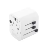   Adaptor de calatorie universal, 2402E19034, Everestus, 63x53x55 mm, ABS, Alb
