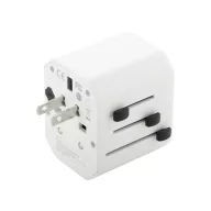   Adaptor de calatorie universal, 2402E19034, Everestus, 63x53x55 mm, ABS, Alb