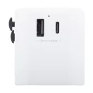 Adaptor de calatorie universal, 2402E19034, Everestus, 63x53x55 mm, ABS, Alb