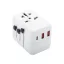 Adaptor de calatorie universal, 2402E19033, Everestus, 70x53x53 mm, ABS, Alb