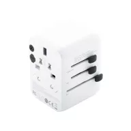   Adaptor de calatorie universal, 2402E19033, Everestus, 70x53x53 mm, ABS, Alb