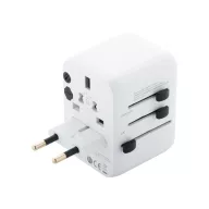   Adaptor de calatorie universal, 2402E19033, Everestus, 70x53x53 mm, ABS, Alb