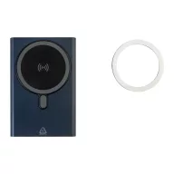   Powerbank, 5000 mAh, 15 W, Everestus, 2601E15225, 66x102x10 mm, Aluminiu, Metal, Albastru inchis
