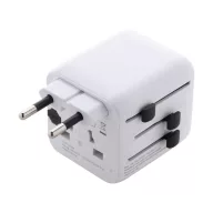   Adaptor de calatorie, 2502E15045, Everestus, 60 x 50 x 54 mm, Policarbonat, Alb