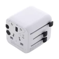   Adaptor de calatorie, 2502E15045, Everestus, 60 x 50 x 54 mm, Policarbonat, Alb