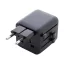 Adaptor de calatorie, 2502E15044, Everestus, 60 x 50 x 54 mm, Policarbonat, Negru