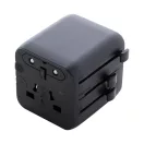 Adaptor de calatorie, 2502E15044, Everestus, 60 x 50 x 54 mm, Policarbonat, Negru