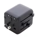Adaptor de calatorie, 2502E15044, Everestus, 60 x 50 x 54 mm, Policarbonat, Negru