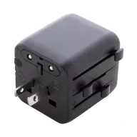   Adaptor de calatorie, 2502E15044, Everestus, 60 x 50 x 54 mm, Policarbonat, Negru