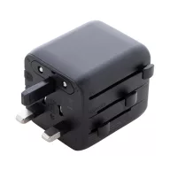   Adaptor de calatorie, 2502E15044, Everestus, 60 x 50 x 54 mm, Policarbonat, Negru