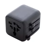   Adaptor de calatorie, 2502E15044, Everestus, 60 x 50 x 54 mm, Policarbonat, Negru