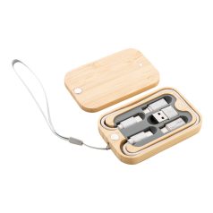   Set cablu de incarcare, 2502E14474, Everestus, 60 x 90 x 17 mm, Paie de grau, Bambus, Natur