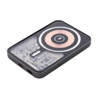   Baterie externa 5000 mAh, 15 W, USB-C, 2502E14963, Everestus, 63 x 94 x 12 mm, Aluminiu, Argintiu