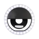 Selfie ring light, Everestus, 2610E17906, 150 mAh, Ø85x27 mm, ABS, Negru