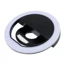 Selfie ring light, Everestus, 2610E17906, 150 mAh, Ø85x27 mm, ABS, Negru