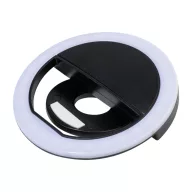   Selfie ring light, Everestus, 2610E17906, 150 mAh, Ø85x27 mm, ABS, Negru