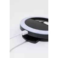   Selfie ring light, Everestus, 2610E17906, 150 mAh, Ø85x27 mm, ABS, Negru