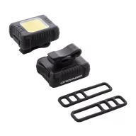  Set 2 lumini COB pentru bicicleta, 2509E17488, Everestus, 37x49x30 mm, Plastic, Negru